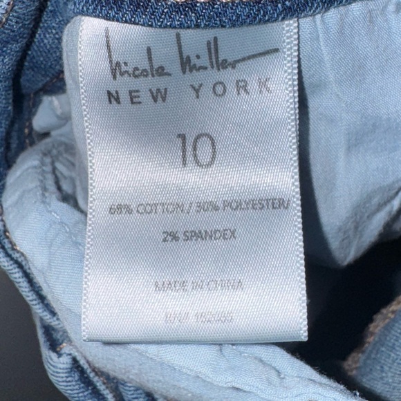 Nicole Miller Distressed Blue High Rise Skinny Jeans Size 10 - Picture 8 of 8